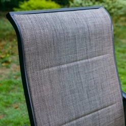 7pc Outdoor Dining Set With Padded Swivel Chairs & Metal Rectangle Table With Umbrella Hole - Gray - Captiva Hole -Outdoor Comfort Deals Store GUEST d5c7d113 b9f2 413b 9f4e 9e3f708dc953