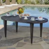 Dominica Oval Wicker Dining Table - Christopher Knight Home