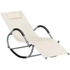 Outsunny Rocking Chair, Zero Gravity Patio Chaise Sun Lounger, Outdoor Rocker, Glider Lounge Chair, UV Water Resistant With Pillow, For Lawn, Garden Or Pool -Outdoor Comfort Deals Store GUEST d8e2631f 1293 4f2d a24c cc008c3388dd
