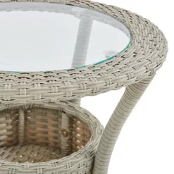 All-Weather Wicker Haven Outdoor Accent Table With Storage Beige - Alaterre Furniture -Outdoor Comfort Deals Store GUEST d90d84ab 84ab 419b 9de5 83c49fa766d7