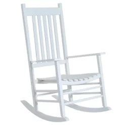 Outsunny Wooden Rocking Chair Indoor / Outdoor Rocker With High Back For Patio, Porch -Outdoor Comfort Deals Store GUEST d9826284 6996 4e66 b6f9 2c1ecca3df86