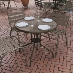 Flash Furniture Bellamy 31.5'' Round Tempered Glass Metal Table -Outdoor Comfort Deals Store GUEST daf873f7 ce94 43d5 aa5a c7099a6ee000