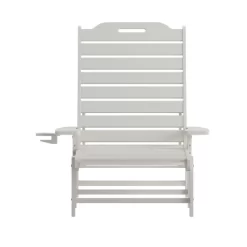 Merrick Lane Gaylord Adjustable Adirondack Lounger With Cup Holder- All-Weather Indoor/Outdoor HDPE Lounge Chair -Outdoor Comfort Deals Store GUEST db99577f b305 4c52 aaed 669d4fdcc36a