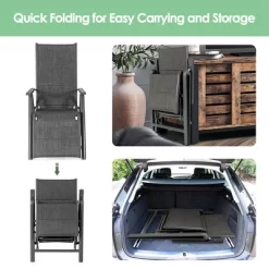 Costway Outdoor Foldable Reclining Padded Chair Aluminum Frame Adjustable -Outdoor Comfort Deals Store GUEST dca729bb 6568 474e bb09 9baf7d91b2d7