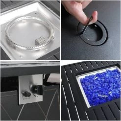 Captiva Designs 7pc Steel & Wicker Outdoor Square Fire Pit Furniture Set With Cushions -Outdoor Comfort Deals Store GUEST de64ec9a cc3a 4606 bf8f 5c8b9afcd482