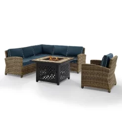 Bradenton 5pc Outdoor Wicker Seating With Fire Table - Crosley -Outdoor Comfort Deals Store GUEST de6902b6 98d9 41c8 8be3 e440116f8a2c