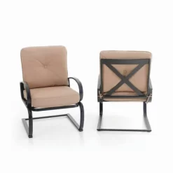 Captiva Designs 5pc Patio Dining Set With Square Table & 4 Metal Spring Motion Chairs -Outdoor Comfort Deals Store GUEST dfef006c ae83 4a27 99f0 b31b7eeaae57