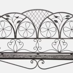 38" X 45" Iron Birds And Leaves Outdoor Garden Bench Brown - Alpine Corporation -Outdoor Comfort Deals Store GUEST e02321b2 e128 418a 819a 280f77400b14