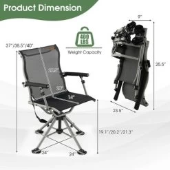 Costway 360 Degree Silent Swivel Hunting Chair W/ All-terrain Feet Pads Support 400 LBS 17 Costway 360 Degree Silent Swivel Hunting Chair W/ All-terrain Feet Pads Support 400 LBS -Outdoor Comfort Deals Store GUEST e0ed4fed 29a4 4182 8c9f d46564914c9b
