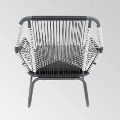 Milan 2pk Steel Club Chairs - Gray/White - Christopher Knight Home -Outdoor Comfort Deals Store GUEST e10050f6 a2bd 49be ab1c 2de6e33f6ab2