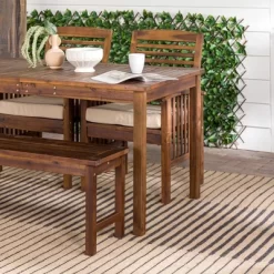 Ravenscroft 4pc Acacia Wood Patio Dining Set - Saracina Home -Outdoor Comfort Deals Store GUEST e101c323 d528 4c44 add8 ef39ff566203
