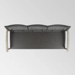Hampton Wood & Wicker Sofa - Light Gray/Black - Christopher Knight Home 9 Hampton Wood & Wicker Sofa - Light Gray/Black - Christopher Knight Home -Outdoor Comfort Deals Store GUEST e2e1e6f3 e3f8 4e09 b593 1c2693544caf