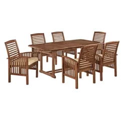 7pc Acacia Wood Patio Dining Set With Cushions - Saracina Home -Outdoor Comfort Deals Store GUEST e337eac1 6660 4fee 8206 29a97ef71e04