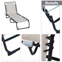 Outsunny Outdoor Folding Chaise Lounge Chair Portable Lightweight Reclining Garden Sun Lounger With 4-Position Adjustable Backrest For Patio, Deck, And Poolside -Outdoor Comfort Deals Store GUEST e39a8cbb 7ff9 4a02 9b5b 133a7df4d58e