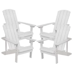 Flash Furniture Set Of 4 Charlestown All-Weather Poly Resin Wood Adirondack Chairs -Outdoor Comfort Deals Store GUEST e3da5669 eedc 45c4 8cca 5fc51f67ca61