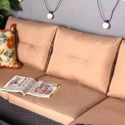 Captiva Designs 7pc Steel & Wicker Outdoor Square Fire Pit Furniture Set With Cushions -Outdoor Comfort Deals Store GUEST e4235bca 8c34 4c04 a494 bc46d5669a2c