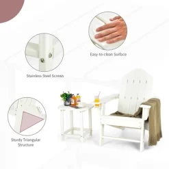 Costway 2PCS Patio Adirondack Chair Side Table Set Weather Resistant Cup Holder -Outdoor Comfort Deals Store GUEST e52ef69c 07b0 4056 ba0b ea02a574d370