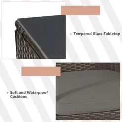 Costway 8PCS Rattan Patio Conversation Set Outdoor Furniture Set Garden W/Cushion -Outdoor Comfort Deals Store GUEST e563ae4a 3ffc 4fa7 840d 7b85a928cd25