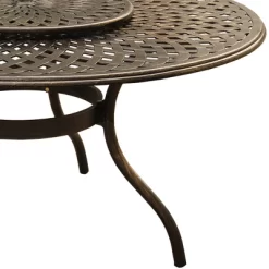 59" Contemporary Modern Mesh Lattice Aluminum Round Dining Table With Lazy Susan - Bronze - Oakland Living 9 59" Contemporary Modern Mesh Lattice Aluminum Round Dining Table With Lazy Susan - Bronze - Oakland Living -Outdoor Comfort Deals Store GUEST e5f94eb0 ca0f 4168 a3a2 e48e391011d1