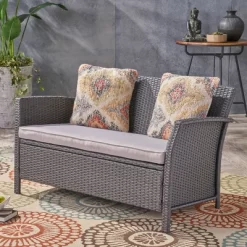 St. Lucia Wicker Loveseat - Gray - Christopher Knight Home -Outdoor Comfort Deals Store GUEST e66f1fce 27cd 4583 9a0f 393d732650dd