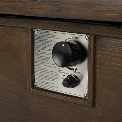 Cape Coral 4pc Metal Conversation And Gas Fire Table Set - Khaki/Brown/Black - Christopher Knight Home 6 Cape Coral 4pc Metal Conversation And Gas Fire Table Set - Khaki/Brown/Black - Christopher Knight Home - Image 6