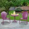 Northlight 22" Outdoor Retro Tulip Side Table, Purple