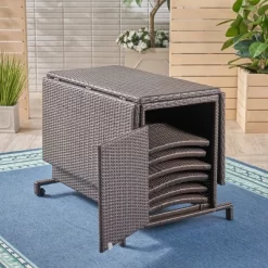 Maldives 7pc Foldable Wicker Dining Set - Brown - Christopher Knight Home 7 Maldives 7pc Foldable Wicker Dining Set - Brown - Christopher Knight Home -Outdoor Comfort Deals Store GUEST e8941021 99ea 4b17 b919 40e9f107b5cf