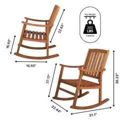Perry Classic Slat-Back Acacia Wood Patio Outdoor Rocking Chair - JONATHAN Y -Outdoor Comfort Deals Store GUEST e8e17483 1592 4d07 a716 9f6c34c2de70