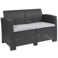 Merrick Lane Outdoor Furniture Resin Loveseat Faux Rattan Wicker Pattern 2-Seat Loveseat With All-Weather Cushions 15 Merrick Lane Outdoor Furniture Resin Loveseat Faux Rattan Wicker Pattern 2-Seat Loveseat With All-Weather Cushions -Outdoor Comfort Deals Store GUEST e907d9c3 5379 4759 9f43 78ec87c959e9