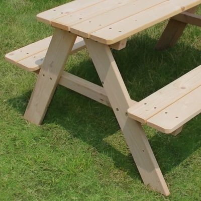 Rectangle Wooden Kids Picnic Table - Merry Products 8 Rectangle Wooden Kids Picnic Table - Merry Products - Image 8