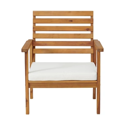 Orwell 2pk Acacia Wood Patio Chairs With Cushions - Natural - Alaterre Furniture 3 Orwell 2pk Acacia Wood Patio Chairs With Cushions - Natural - Alaterre Furniture - Image 3