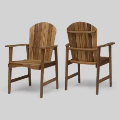 2pk Malibu Acacia Wood Patio Adirondack Dining Chairs - Christopher Knight Home -Outdoor Comfort Deals Store GUEST ecf47dd3 f4d8 4365 94a7 fa67a961a250