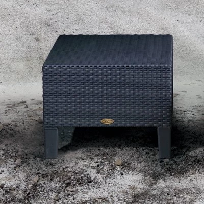 Magnolia Rattan Side Table - Lagoon 1 Magnolia Rattan Side Table - Lagoon