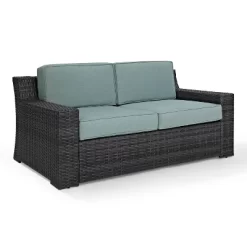 Beaufort Outdoor Wicker Loveseat - Mist - Crosley -Outdoor Comfort Deals Store GUEST f23d4f7e 209c 4bb4 86a3 0b2891eb14e1