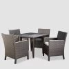 Celeste 5pc Wicker Dining Set - Gray/Light Gray - Christopher Knight Home