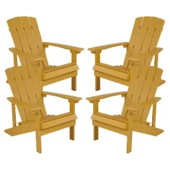 Flash Furniture Set Of 4 Charlestown All-Weather Poly Resin Wood Adirondack Chairs -Outdoor Comfort Deals Store GUEST f4d990a6 1c55 4141 b94e f67af8b4bb72