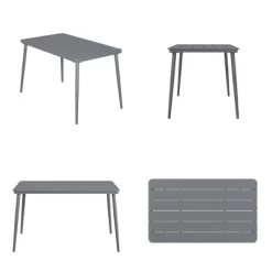 Novogratz April Steel Rectangular Indoor/Outdoor Dining Table -Outdoor Comfort Deals Store GUEST f57cfe5d fe5a 4a28 b0a5 7a847c200d7d