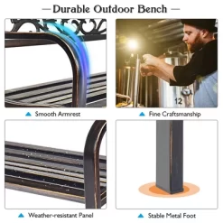 Costway Garden Bench Outdoor Furniture Porch Path Loveseat Chair -Outdoor Comfort Deals Store GUEST f68c0838 15c5 4403 be72 5da2ea299320