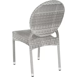 Valdez Indoor Outdoor French Bistro Stacking Side Chair (Set Of 2) - Grey - Safavieh -Outdoor Comfort Deals Store GUEST f6a3ec7f 948b 40a3 a8b6 638b9c91925d