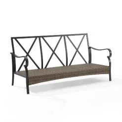 Dahlia Outdoor Steel Sofa Taupe/Matte Black - Crosley -Outdoor Comfort Deals Store GUEST f895d8bc 00b7 4c56 b8f7 4f667d0f2ad8