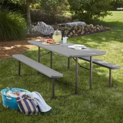 6' Intellifit Folding Blow Mold Rectangle Picnic Table - Room & Joy -Outdoor Comfort Deals Store GUEST f89ef08c 0537 4577 a424 8a401735caf6