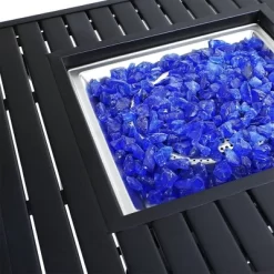 5pc Outdoor Conversation Set With Swivel Chairs & 28" Square Propane Fire Table - Captiva Designs -Outdoor Comfort Deals Store GUEST f92a8ace c8ee 490c 9814 b96662e5479b