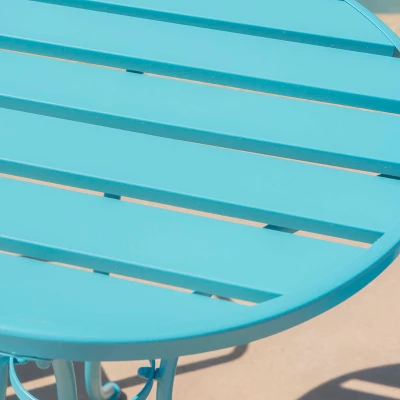 Colmar 3pc Cast Iron Patio Bistro Set - Christopher Knight Home 2 Colmar 3pc Cast Iron Patio Bistro Set - Christopher Knight Home - Image 2