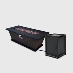 Driscoll 7pc Acacia Wood Chat Set With Fire Pit - Teak/Cream/Brown - Christopher Knight Home -Outdoor Comfort Deals Store GUEST f9ccaf6b 5e3c 4b70 b16e 801a85628776