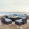 8pc Biscayne Outdoor Steel Conversation Set With Fire Table - Crosley