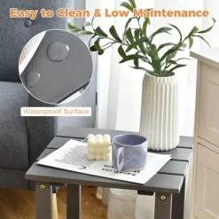 Costway 2PCS Patio Adirondack Chair Side Table Set Solid Wood Garden Deck Grey -Outdoor Comfort Deals Store GUEST faf7c960 3ca7 4999 b1d6 6f716b98065d