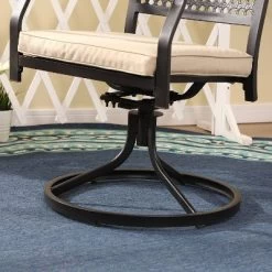 7pc Outdoor Dining Set With Swivel Chairs With Cushions & Faux Wood Table With Umbrella Hole - Captiva Designs 31 7pc Outdoor Dining Set With Swivel Chairs With Cushions & Faux Wood Table With Umbrella Hole - Captiva Designs -Outdoor Comfort Deals Store GUEST fd07b694 c755 4e8a a466 2091a2d02cf5