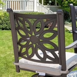 Captiva Designs 3pc Cast Aluminum Outdoor Patio Dining Set With Bar Stools Brown -Outdoor Comfort Deals Store GUEST fecf120d 4d73 4a78 a666 5f1fa3f11029