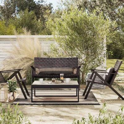Campton Wicker Patio Loveseat Without Cushion - Threshold™ 1 Campton Wicker Patio Loveseat Without Cushion - Threshold™