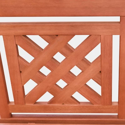 Malibu 3pc Rectangle Wood Outdoor Patio Dining Set - Tan - Vifah 4 Malibu 3pc Rectangle Wood Outdoor Patio Dining Set - Tan - Vifah - Image 4